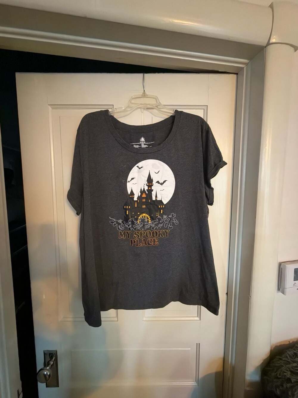 Disney My Spooky Place T-Shirt Size 3X Charcoal Halloween Haunted Castle